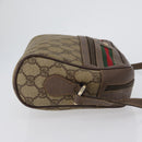 GUCCI GG Supreme Web Sherry Line Shoulder Bag PVC Beige Gold Auth 172270-4