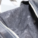 GUCCI Bamboo Hand Bag Patent leather 2way Black Silver Auth 172271-22