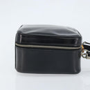 GUCCI Bamboo Hand Bag Patent leather 2way Black Silver Auth 172271-3