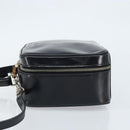 GUCCI Bamboo Hand Bag Patent leather 2way Black Silver Auth 172271-4