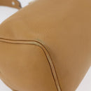 PRADA Shoulder Bag Leather Brown Gold Auth 172272-8