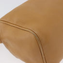 PRADA Shoulder Bag Leather Brown Gold Auth 172272-16