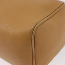 PRADA Shoulder Bag Leather Brown Gold Auth 172272-17