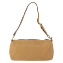 PRADA Shoulder Bag Leather Brown Gold Auth 172272-2