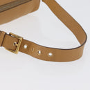 PRADA Shoulder Bag Leather Brown Gold Auth 172272-7