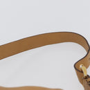 PRADA Shoulder Bag Leather Brown Gold Auth 172272-14