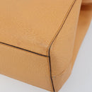 PRADA Hand Bag Leather Brown Silver Auth 172276-15