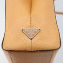 PRADA Hand Bag Leather Brown Silver Auth 172276-18