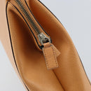 PRADA Hand Bag Leather Brown Silver Auth 172276-9