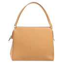 PRADA Hand Bag Leather Brown Silver Auth 172276-13