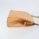 PRADA Hand Bag Leather Brown Silver Auth 172276-3