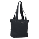 PRADA Hand Bag Nylon Black Silver Auth 172278A-1