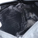 PRADA Hand Bag Nylon Black Silver Auth 172278A-19
