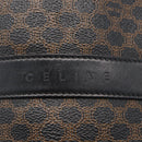 CELINE Macadam Canvas Tote Bag PVC Leather Black Gold Auth 172280-17