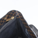 CELINE Macadam Canvas Tote Bag PVC Leather Black Gold Auth 172280-20
