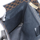 CELINE Macadam Canvas Tote Bag PVC Leather Black Gold Auth 172280-23