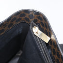 CELINE Macadam Canvas Tote Bag PVC Leather Black Gold Auth 172280-24