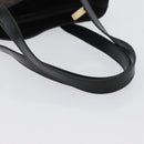 CELINE Macadam Canvas Tote Bag PVC Leather Black Gold Auth 172280-7