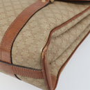 CELINE Macadam Canvas Hand Bag PVC Leather Beige Gold Auth 172281-8