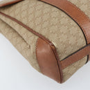 CELINE Macadam Canvas Hand Bag PVC Leather Beige Gold Auth 172281-15