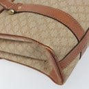 CELINE Macadam Canvas Hand Bag PVC Leather Beige Gold Auth 172281-17