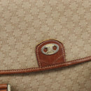 CELINE Macadam Canvas Hand Bag PVC Leather Beige Gold Auth 172281-18