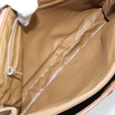 CELINE Macadam Canvas Hand Bag PVC Leather Beige Gold Auth 172281-10
