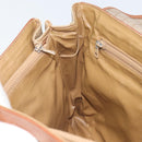 CELINE Macadam Canvas Hand Bag PVC Leather Beige Gold Auth 172281-21