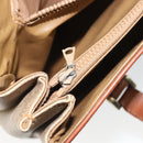 CELINE Macadam Canvas Hand Bag PVC Leather Beige Gold Auth 172281-24