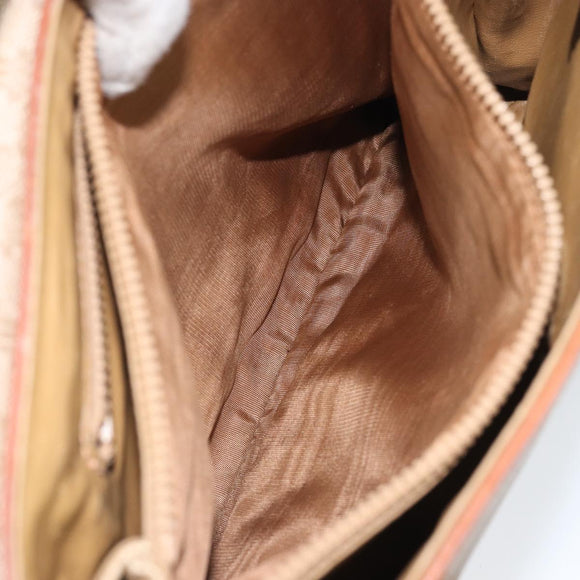 CELINE Macadam Canvas Hand Bag PVC Leather Beige Gold Auth 172281