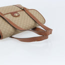 CELINE Macadam Canvas Hand Bag PVC Leather Beige Gold Auth 172281-7