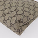 GUCCI GG Plus Supreme Clutch Bag PVC Beige Gold Auth 172282-14