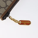 GUCCI GG Plus Supreme Clutch Bag PVC Beige Gold Auth 172282-9