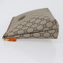 GUCCI GG Plus Supreme Clutch Bag PVC Beige Gold Auth 172282-4