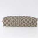 GUCCI GG Plus Supreme Clutch Bag PVC Beige Gold Auth 172282-6