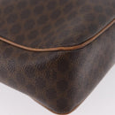 CELINE Macadam Canvas Shoulder Bag PVC Leather Brown Gold Auth 172285-16