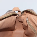 CELINE Macadam Canvas Shoulder Bag PVC Leather Brown Gold Auth 172285-20
