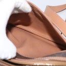 CELINE Macadam Canvas Shoulder Bag PVC Leather Brown Gold Auth 172285-21