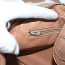 CELINE Macadam Canvas Shoulder Bag PVC Leather Brown Gold Auth 172285-22