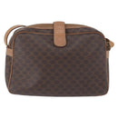 CELINE Macadam Canvas Shoulder Bag PVC Leather Brown Gold Auth 172285-2