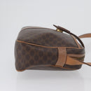 CELINE Macadam Canvas Shoulder Bag PVC Leather Brown Gold Auth 172285-3