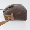CELINE Macadam Canvas Shoulder Bag PVC Leather Brown Gold Auth 172285-4