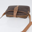 CELINE Macadam Canvas Shoulder Bag PVC Leather Brown Gold Auth 172285-6