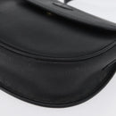 GUCCI Shoulder Bag Leather Gold Black 007 14 0074 Auth 172286-14