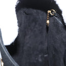 GUCCI Shoulder Bag Leather Gold Black 007 14 0074 Auth 172286-20