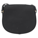 GUCCI Shoulder Bag Leather Gold Black 007 14 0074 Auth 172286-2