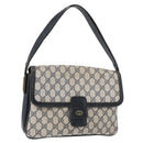 GUCCI GG Supreme Shoulder Bag PVC Navy Gold Auth 172288-1