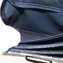 GUCCI GG Supreme Shoulder Bag PVC Navy Gold Auth 172288-22