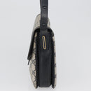 GUCCI GG Supreme Shoulder Bag PVC Navy Gold Auth 172288-4