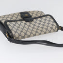 GUCCI GG Supreme Shoulder Bag PVC Navy Gold Auth 172288-6